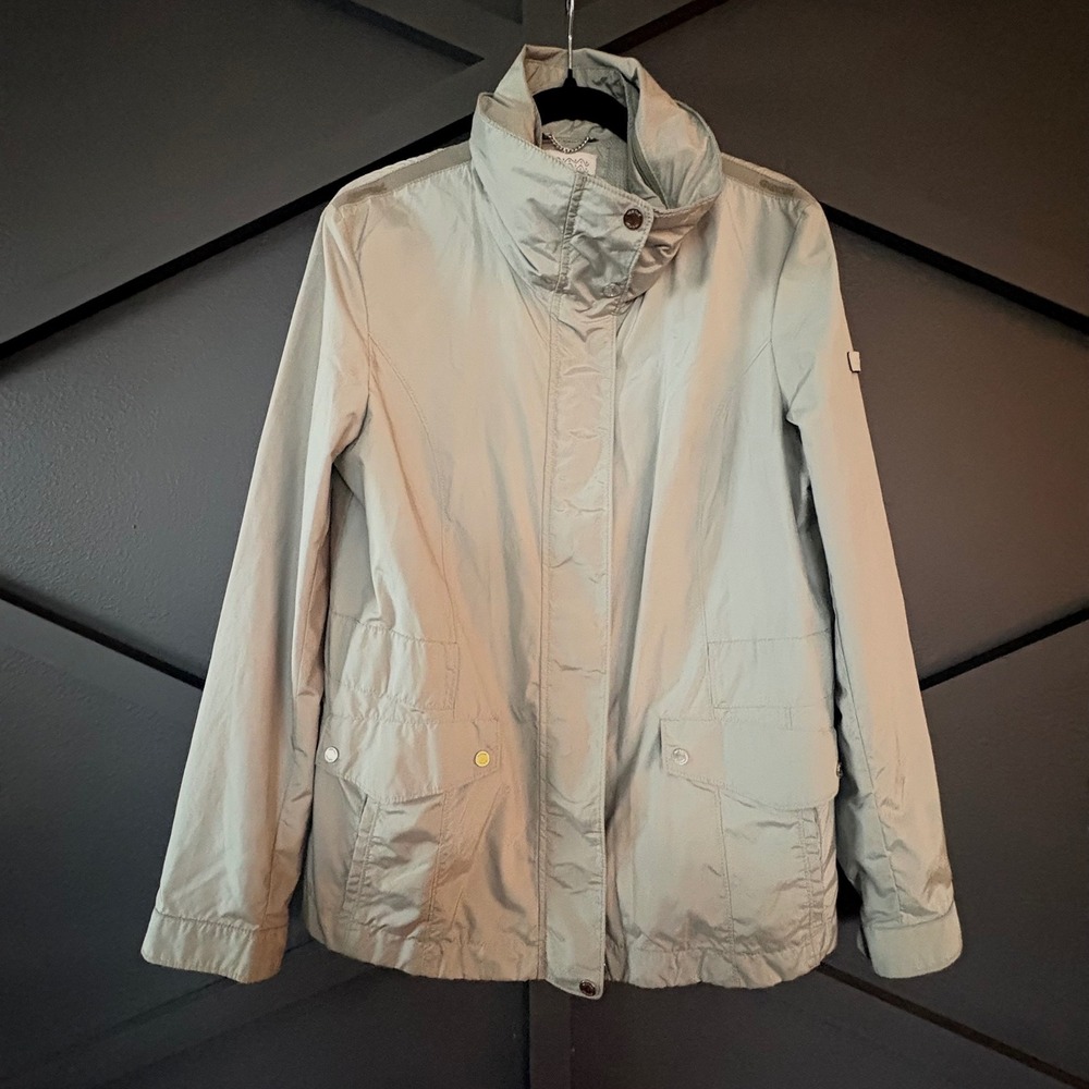 $299 GEOX Respira Women's Field Jacket Sage Green US 10 Breathable Utility Coat